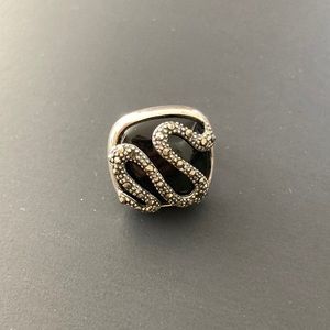 Sterling Snake Statement Ring 6